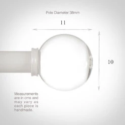 38mm Glass Finial In Clay -CURTAINS accessories Sale 453cl 13