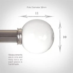 38mm Glass Finial In Mercury -CURTAINS accessories Sale 453me 3