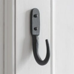 13cm Barn Wall Hook In Matt Black -CURTAINS accessories Sale 527mb 2