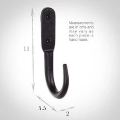 11cm Barn Wall Hook In Matt Black -CURTAINS accessories Sale 528mb 13