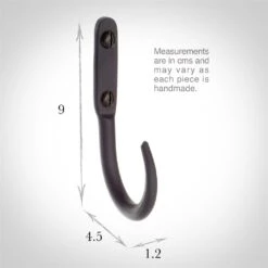 9cm Barn Wall Hook In Matt Black -CURTAINS accessories Sale 530mb 3