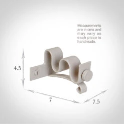 12/12mm Double Pole Centre Bracket In Clay -CURTAINS accessories Sale 6001cl 13