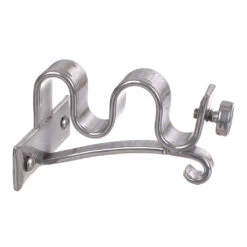 12/12mm Double Pole Centre Bracket In Mercury -CURTAINS accessories Sale 6001me 20