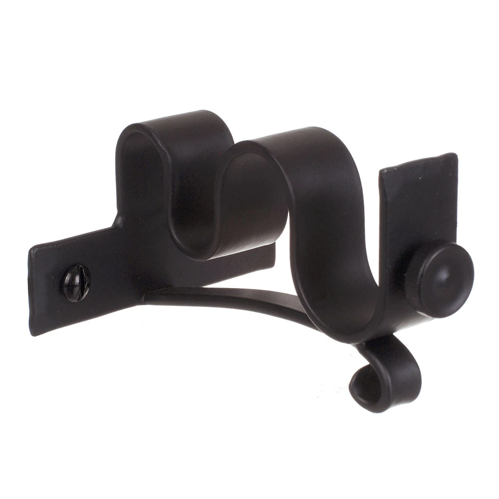 20/12mm Double Pole Centre Bracket In Matt Black 1 20/12mm Double Pole Centre Bracket In Matt Black