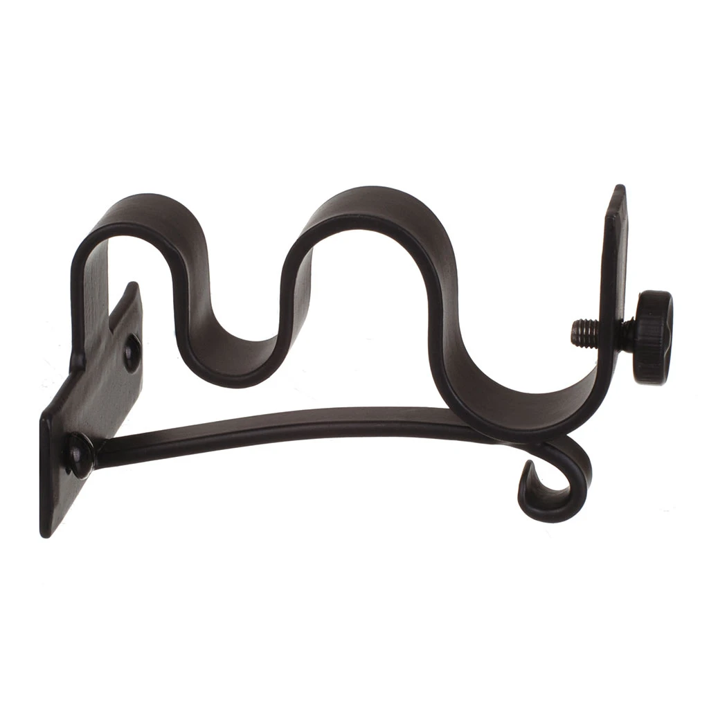 20/12mm Double Pole Centre Bracket In Matt Black 4 20/12mm Double Pole Centre Bracket In Matt Black - Image 4