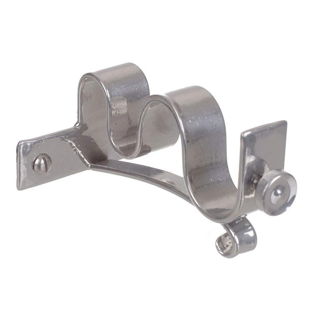 20/12mm Double Pole Centre Bracket In Mercury 1 20/12mm Double Pole Centre Bracket In Mercury