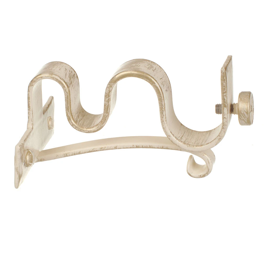 20/12mm Double Pole Centre Bracket In Old Ivory 4 20/12mm Double Pole Centre Bracket In Old Ivory - Image 4