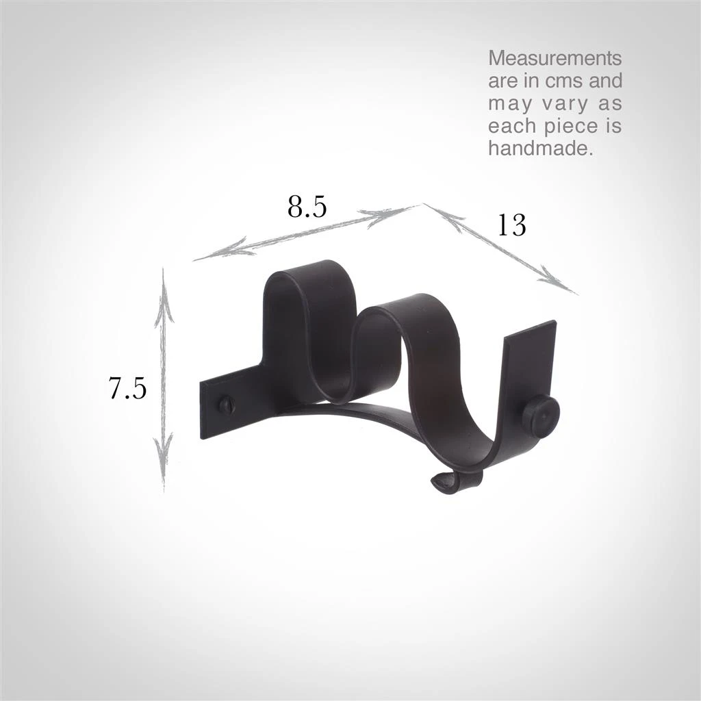 38/20mm Double Pole Centre Bracket In Beeswax 3 38/20mm Double Pole Centre Bracket In Beeswax - Image 3