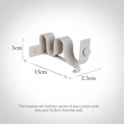 38/20mm Double Pole Centre Bracket In Clay -CURTAINS accessories Sale 6004cl 13