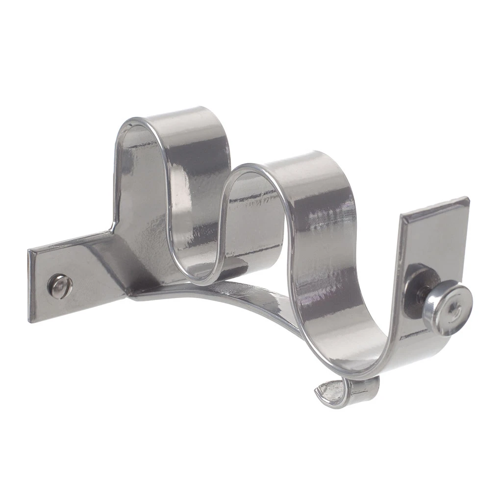 38/20mm Double Pole Centre Bracket In Mercury 1 38/20mm Double Pole Centre Bracket In Mercury
