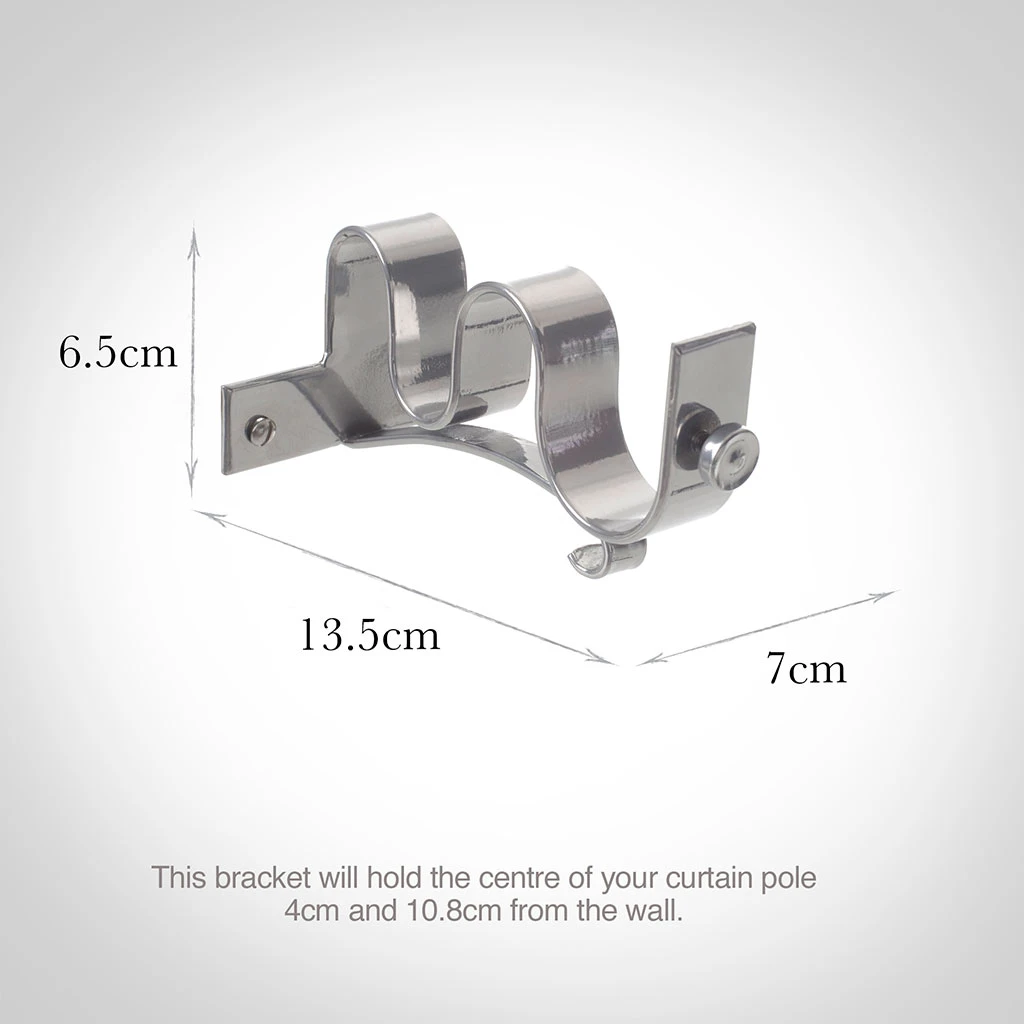 38/20mm Double Pole Centre Bracket In Mercury 3 38/20mm Double Pole Centre Bracket In Mercury - Image 3