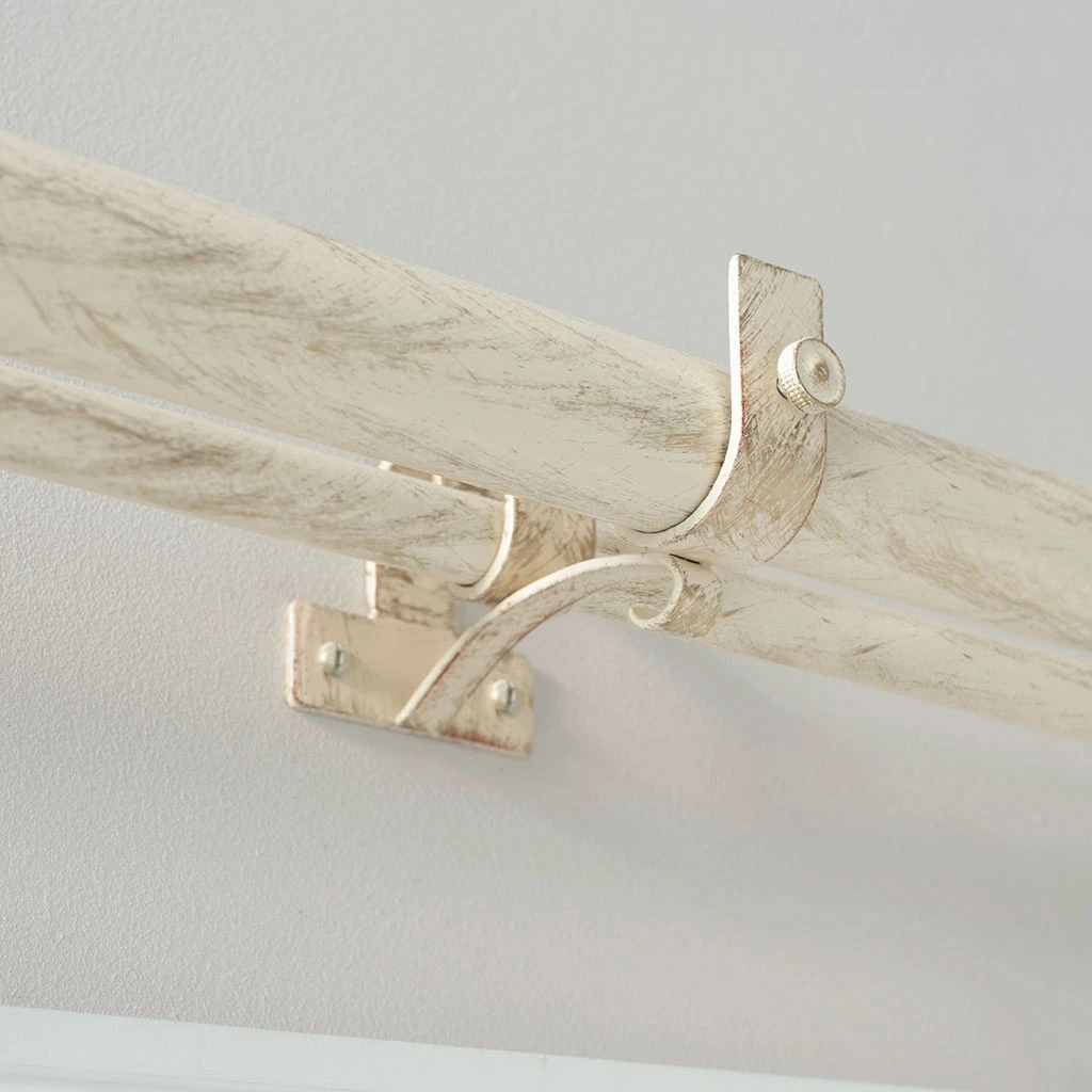38/20mm Double Pole Centre Bracket In Old Ivory 2 38/20mm Double Pole Centre Bracket In Old Ivory - Image 2
