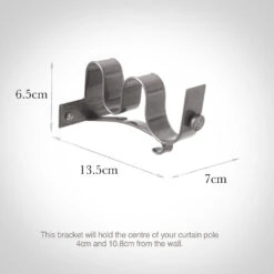 38/20mm Double Pole Centre Bracket In Polished -CURTAINS accessories Sale 6004po 13