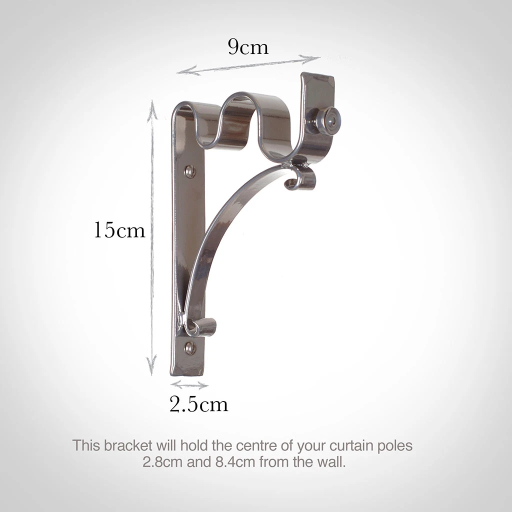 25/12mm Double Pole Standard Bracket In Mercury 3 25/12mm Double Pole Standard Bracket In Mercury - Image 3