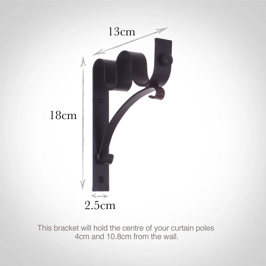 38/20mm Double Pole Standard Bracket In Beeswax 3 38/20mm Double Pole Standard Bracket In Beeswax - Image 3