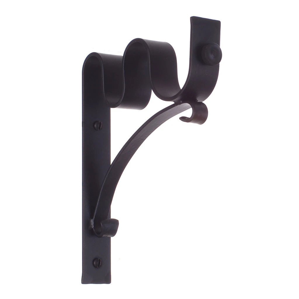 38/20mm Double Pole Standard Bracket In Matt Black 1 38/20mm Double Pole Standard Bracket In Matt Black