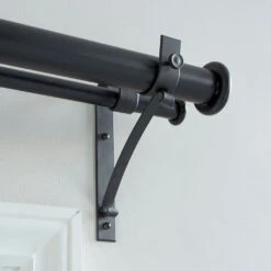 38/20mm Double Pole Standard Bracket In Matt Black 9 38/20mm Double Pole Standard Bracket In Matt Black -CURTAINS accessories Sale 6008mb 12 1