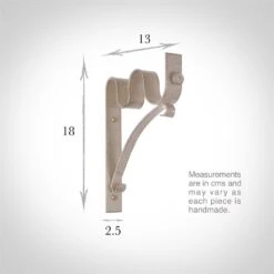 38/20mm Double Pole Standard Bracket In Old Ivory -CURTAINS accessories Sale 6008oi 3