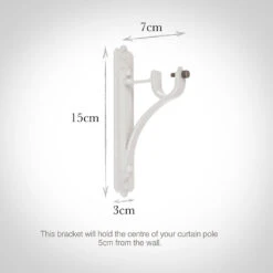 20mm Brett Standard Bracket In Clay -CURTAINS accessories Sale 6009cl 13