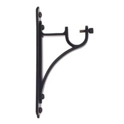 20mm Brett Standard Bracket In Matt Black -CURTAINS accessories Sale 6009mb 20