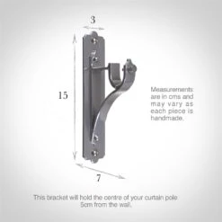 20mm Brett Standard Bracket In Mercury 8 20mm Brett Standard Bracket In Mercury -CURTAINS accessories Sale 6009me 13