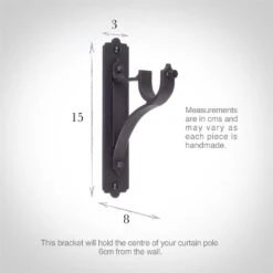 25mm Brett Standard Bracket In Beeswax 8 25mm Brett Standard Bracket In Beeswax -CURTAINS accessories Sale 6010bw 13