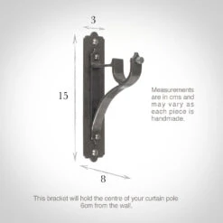 25mm Brett Standard Bracket In Polished 6 25mm Brett Standard Bracket In Polished -CURTAINS accessories Sale 6010po 13