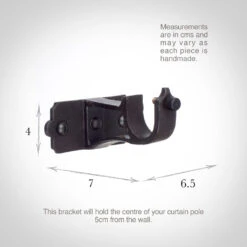 20mm Brett Centre Bracket In Beeswax -CURTAINS accessories Sale 6011bw 13