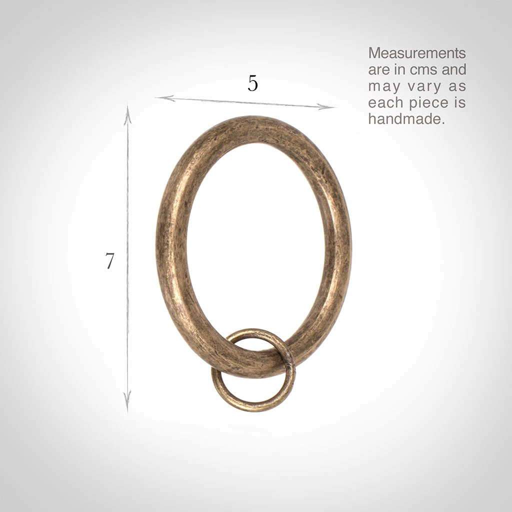 25mm Brass Curtain Ring In Antiqued Brass 3 25mm Brass Curtain Ring In Antiqued Brass - Image 3