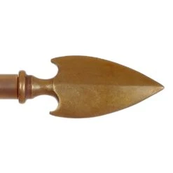 19mm Hasta Spear Finial In Antiqued Brass