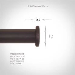 25mm Button Finial In Beeswax 6 25mm Button Finial In Beeswax -CURTAINS accessories Sale 601bw 3