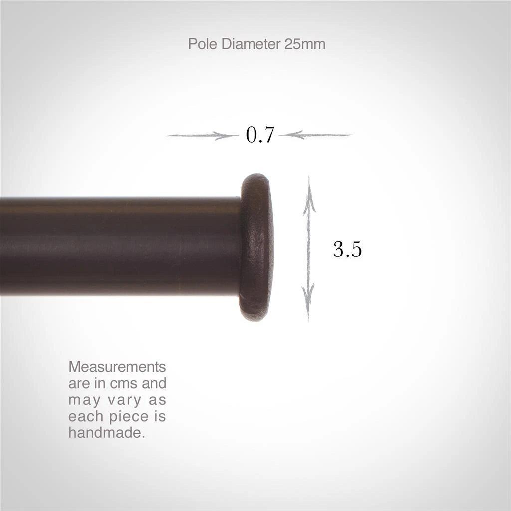 25mm Button Finial In Beeswax 3 25mm Button Finial In Beeswax - Image 3