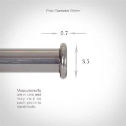 25mm Button Finial In Mercury -CURTAINS accessories Sale 601me 3