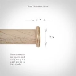 25mm Button Finial In Old Ivory -CURTAINS accessories Sale 601oi 3