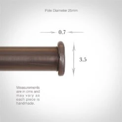 25mm Button Finial In Polished -CURTAINS accessories Sale 601po 3