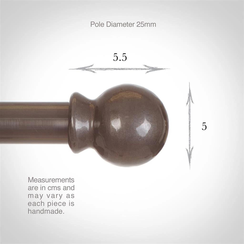 25mm Cannonball Finial In Polished 4 25mm Cannonball Finial In Polished - Image 4