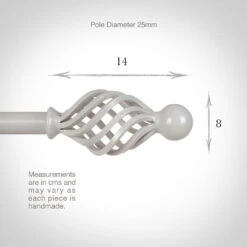 25mm Cage & Ball Finial In Clay -CURTAINS accessories Sale 603cl 13