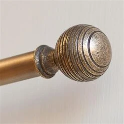 19mm Brass Reeded Ball Finial In Antiqued Brass -CURTAINS accessories Sale 6057ab 4