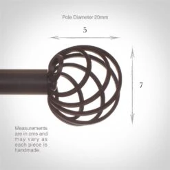 20mm Spiral Finial In Beeswax 6 20mm Spiral Finial In Beeswax -CURTAINS accessories Sale 6058bw 3