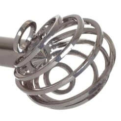 20mm Spiral Finial In Mercury -CURTAINS accessories Sale 6058me 2