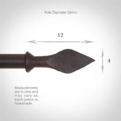 25mm Spear Finial In Beeswax -CURTAINS accessories Sale 605bw 3