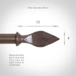 25mm Spear Finial In Polished -CURTAINS accessories Sale 605po 3
