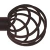 25mm Spiral Finial In Matt Black