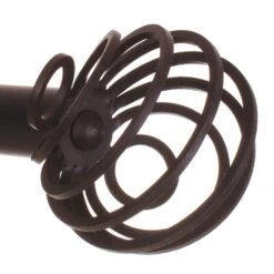 25mm Spiral Finial In Matt Black -CURTAINS accessories Sale 6062mb 2