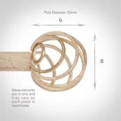 25mm Spiral Finial In Old Ivory -CURTAINS accessories Sale 6062oi 3