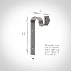 20mm Chapel Standard Bracket In Mercury -CURTAINS accessories Sale 6067me 3