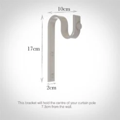 38mm Chapel Standard Bracket In Clay -CURTAINS accessories Sale 6069cl 13