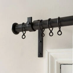 38mm Chapel Standard Bracket In Matt Black -CURTAINS accessories Sale 6069mb 12 1