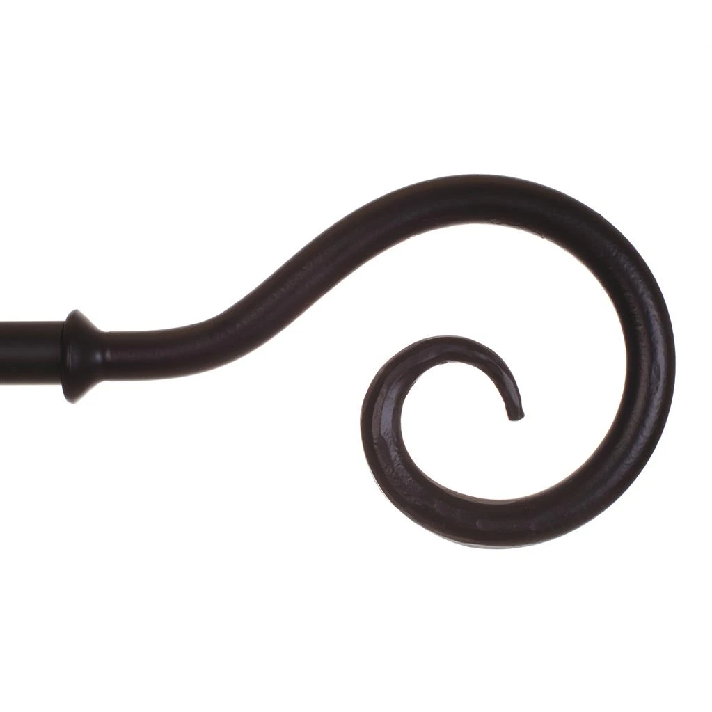 25mm Bishop's Crook Finial In Matt Black 1 25mm Bishop's Crook Finial In Matt Black