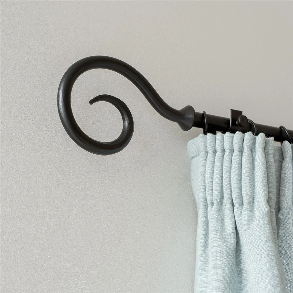 25mm Bishop's Crook Finial In Matt Black 2 25mm Bishop's Crook Finial In Matt Black - Image 2